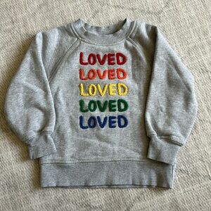 Hanna Andersson grey loved Sweatshirt